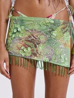 Jaded London green melona skirt